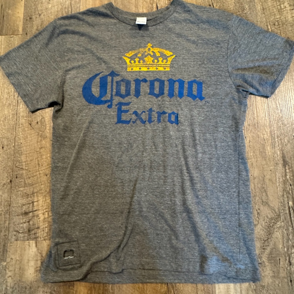 Corona Extra Gray Medium T-Shirt with Bottle Opener